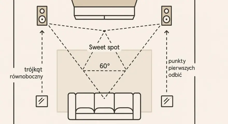 Jak rozmieścić głośniki w salonie? Odkryj swój sweet spot!